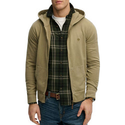 Superdry Ανδρική Ζακέτα Φούτερ με Κουκούλα και Φερμουάρ Χακί M2014170A