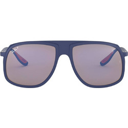 Ray-Ban 4308M F604H0 Ανδρικά Γυαλιά Ηλίου Μάσκα Κοκάλινα Μπλε με Μαύρο Φακό