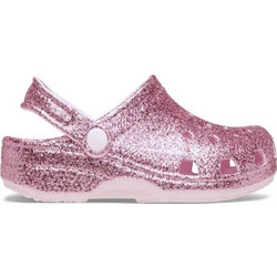 Crocs Chunky Glitter Παιδικά Παπούτσια Θαλάσσης για Κορίτσι Ανατομικά Ροζ Χρυσά 211940-6ZW