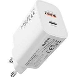 S-Link SL-EC67 Φορτιστής χωρίς Καλώδιο με Θύρα USB-A & Θύρα USB-C 30W Quick Charge 3.0 & Power Delivery