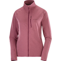 Salomon Γυναικεία Ζακέτα Fleece Μακριά με Φερμουάρ Ροζ C26477