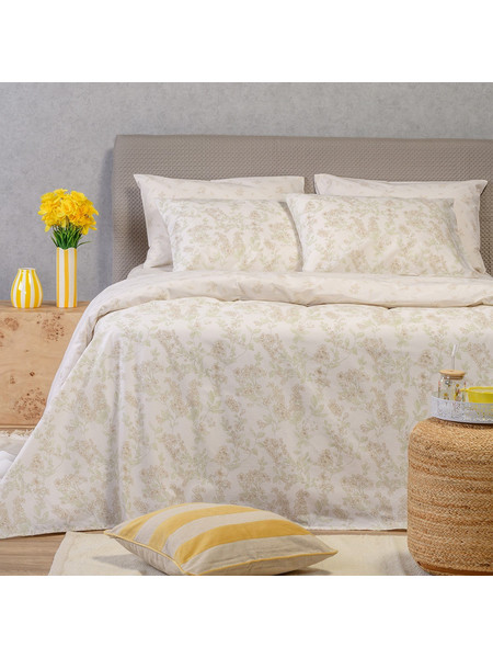 Melinen Σετ Σεντόνια Διπλά με Λάστιχο 150x200+32 Casual Line Rea Beige