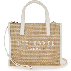 Ted Baker Paolina Γυναικεία Τσάντα Χειρός Ψάθινη Εκρού 284037