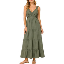 Vero Moda Midi Καλοκαιρινό Καθημερινό Φόρεμα Χακί 10341603