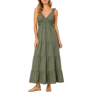 Vero Moda Midi Καλοκαιρινό Καθημερινό Φόρεμα Χακί 10341603 Vero Moda Midi Καλοκαιρινό Καθημερινό Φόρεμα Χακί 10341603
