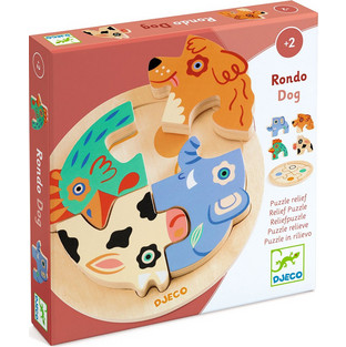 Παιδικό Puzzle Djeco Ζωάκια και Χρώματα 4 Κομμάτια