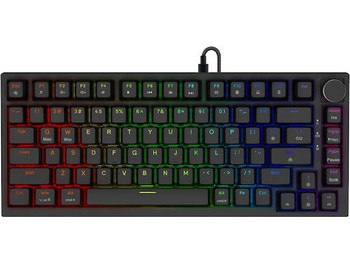 SAVIO Astral Μηχανικό Gaming Πληκτρολόγιο TenKeyLess με OUTEMU White Jade Magnetic Διακόπτες RGB Black