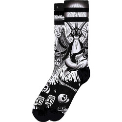 American Socks Ανδρικές Κάλτσες Ψηλές με Σχέδια Μαύρες AS533