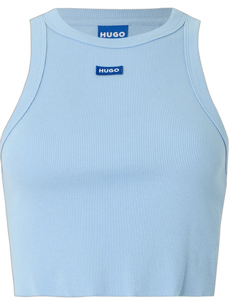 Hugo Boss Γυναικείο Καλοκαιρινό Crop Top Ριπ Γαλάζιο 50511450-477