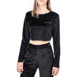 Kendall + Kylie Γυναικείο Χειμερινό Crop Top Βελούδινο Μαύρο KKW3711650