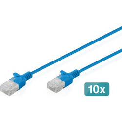 Digitus U/UTP Cat.6 Καλώδιο Δικτύου Ethernet 50m Blue 10τμχ DK-1618-050S-B-10