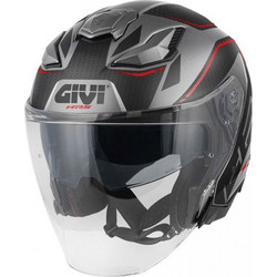 Givi X31 Black Dark Titan Red Κράνος Μηχανής Jet 1450gr