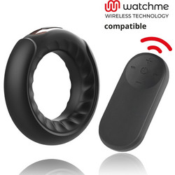 Anbiguo Adriano Watchme Wireless Ring Δαχτυλίδι Πέους Σιλικόνης με Δόνηση Μαύρο