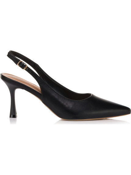 Primadonna Γόβες Slingback Δερμάτινες με Λεπτό Ψηλό Τακούνι Μαύρες 29701EP