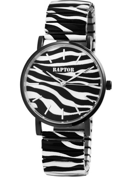 Raptor Γυναικείο Ρολόι με Animal Print Μεταλλικό Μπρασελέ RA10205-015