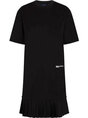 Karl Lagerfeld Mini Καλοκαιρινό Καθημερινό Φόρεμα Μαύρο B3W13014-999