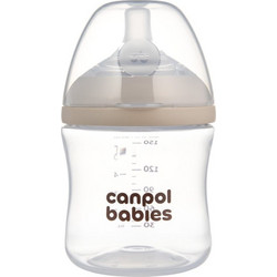 Canpol Babies Natural Shape Μπιμπερό με Θηλή Σιλικόνης κατά των Κολικών 0+ Μηνών Transparent 150ml