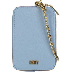 DKNY Μεγάλο Γυναικείο Πορτοφόλι Καρτών με Φερμουάρ Τιρκουάζ R23Z1U37-BLM