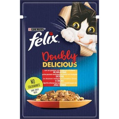 Purina Felix Doubly Delicious with Beef & Poultry in Jelly 3x85gr