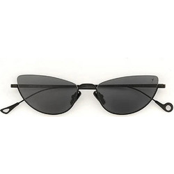 Eyepetizer ODAIBA 6-63 Γυναικεία Γυαλιά Ηλίου Cat Eye Μεταλλικά Μαύρα με Μαύρο Φακό