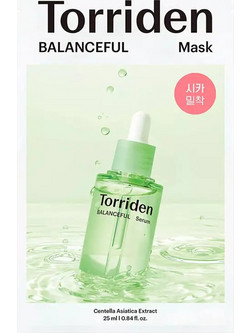 Torriden Balanceful Cica Facial 5D Cica Sheet Μάσκα Προσώπου για Καταπράυνση με Υαλουρονικό 25ml