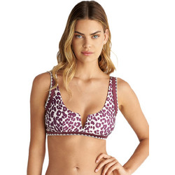 BLU4U Stripes and Spots Bikini Top Μπουστάκι με Ενίσχυση Animal Print Εκρού Μπορντό 26366514-22