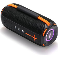 T&G TG-696 Ηχείο Bluetooth 10W με Ραδιόφωνο Μαύρο Πορτοκαλί