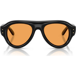 Ray-Ban RB4925 601/7 Ανδρικά Γυαλιά Ηλίου Aviator Κοκάλινα Μαύρα με Πορτοκαλί Φακό