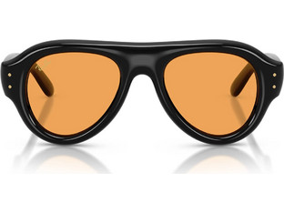 Ray-Ban RB4925 601/7 Ανδρικά Γυαλιά Ηλίου Aviator Κοκάλινα Μαύρα με Πορτοκαλί Φακό