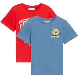 Bonprix Σετ Παιδικά T-Shirt Κοντομάνικα Κόκκινο Μπλε 938089