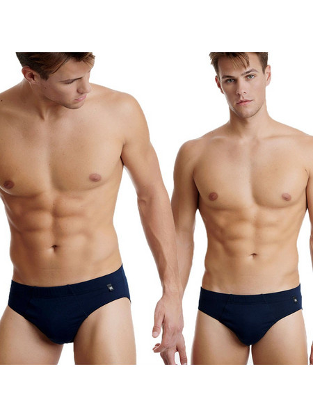 Walk Ανδρικά Σλιπ Βαμβακερά Navy Μπλε 2Pack W1731-0303