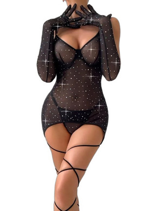 Kinksters Sexy Φόρεμα See Through Μαύρο 6928048534162
