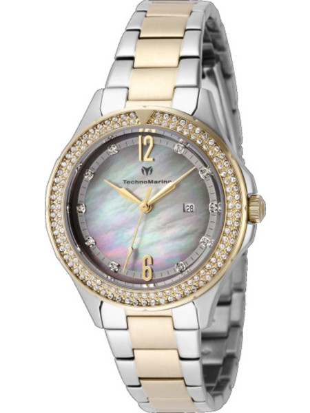 TechnoMarine Luna Γυναικείο Ρολόι με Ασημί Χρυσό Μεταλλικό Μπρασελέ TM-826011