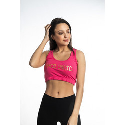 Paco & Co Γυναικείο Καλοκαιρινό Crop Top Βαμβακερό Φούξια 2122516