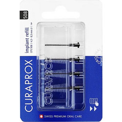 Curaprox CPS 508 Soft Implant Ανταλλακτικά Μεσοδόντια Βουρτσάκια Μαύρα 4τμχ