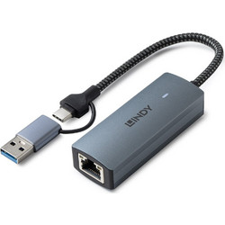 Lindy 43415 Ενσύρματος Ethernet USB-C Αντάπτορας Δικτύου 2.5Gbps