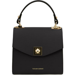 Tuscany Leather Γυναικείο Τσαντάκι Χειρός Δερμάτινο Μαύρο TL142203