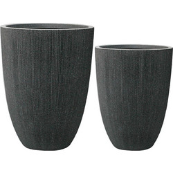 Supergreens Noir Column L Γλάστρα Στρογγυλή Μαύρη 44x57.5cm B-5380-8