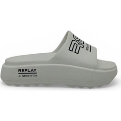 Replay Γυναικείες Παντόφλες Καλοκαιρινές Flatforms Λευκές RF6O0001S-0062
