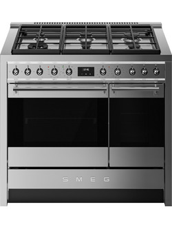 Smeg A10G002PTX Κουζίνα Ηλεκτρική 70lt με Εστίες Αερίου 100cm