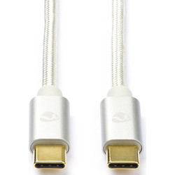 Nedis CCTB60800AL10 Braided USB-C to USB-C 100W 1m White