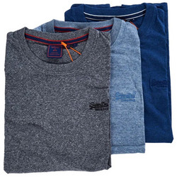 Superdry Κοντομάνικα Ανδρικά Φανελάκια Σετ 3Pack M1011362A-6QS