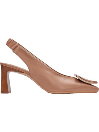 Hispanitas Γόβες Slingback Δερμάτινες με Χοντρό Ψηλό Τακούνι Ταμπά HV264762-C004