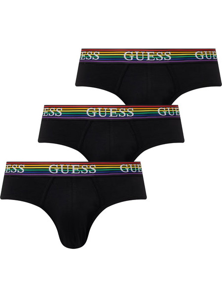 Guess Rainbow Ανδρικά Σλιπ Μαύρα 3Pack U6GG30KCD31-JBLK