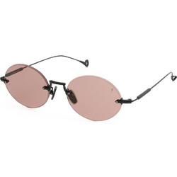 Eyepetizer 6-OP-68 Γυαλιά Ηλίου Στρογγυλά Μεταλλικά Μαύρα με Καφέ Φακό