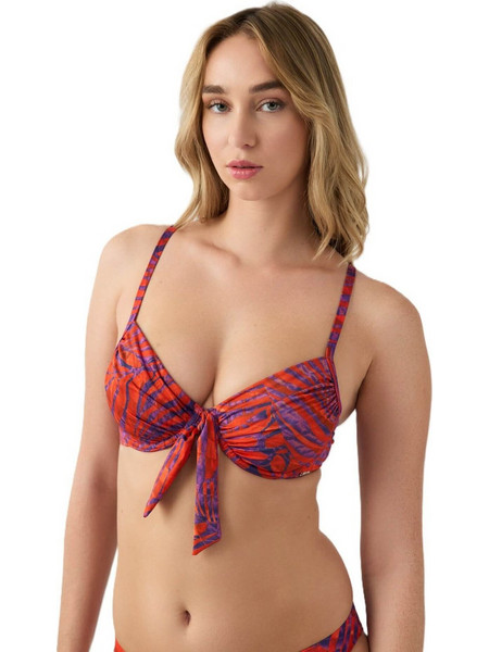 Minerva Amira Bikini Top Animal Print Φούξια Μωβ 90-9666D