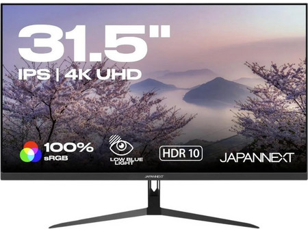JAPANNEXT JN-IPS315UHDR IPS HDR Monitor 31.5" 3840x2160 4K UHD 60Hz 5ms