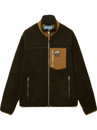Superdry Ανδρική Ζακέτα Fleece με Φερμουάρ Καφέ M2014575A-M8I