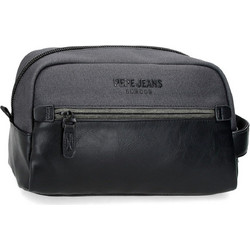 Pepe Jeans Greys Ανδρικό Νεσεσέρ Ταξιδίου με Θήκες 25x12x15cm Μαύρο
