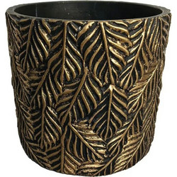 MarHome Κασπώ Τσιμεντένιο Μαύρο Χρυσό 18x17cm 06-20732